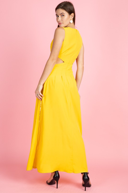 ZIPZIP DETAILS MAXI DRESS
