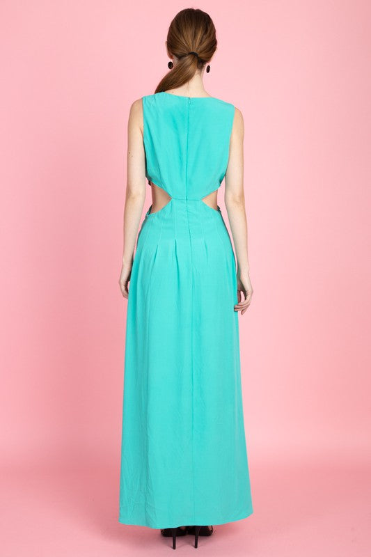ZIPZIP DETAILS MAXI DRESS