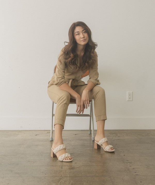 OASIS SOCIETY Regine Casual Braided Heel