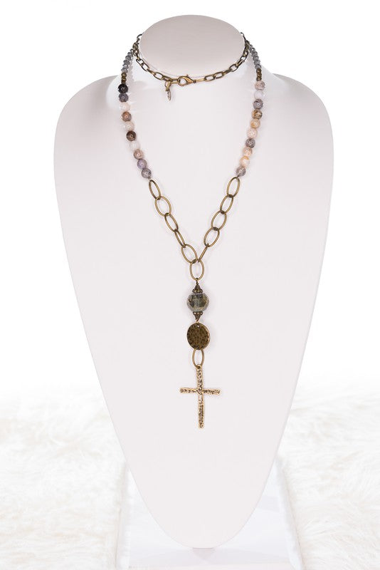 Rosemary Necklace Bamboo Agate