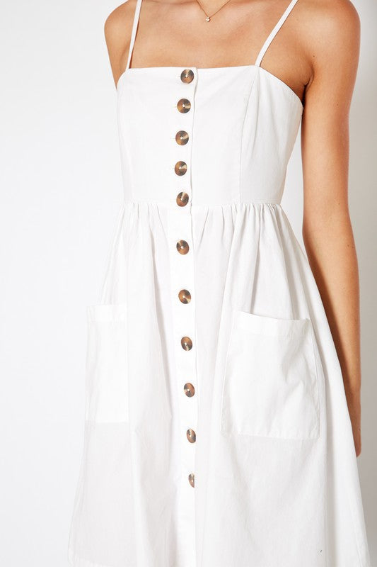 BELLATRIX BOTTON DOWN MIDI DRESS