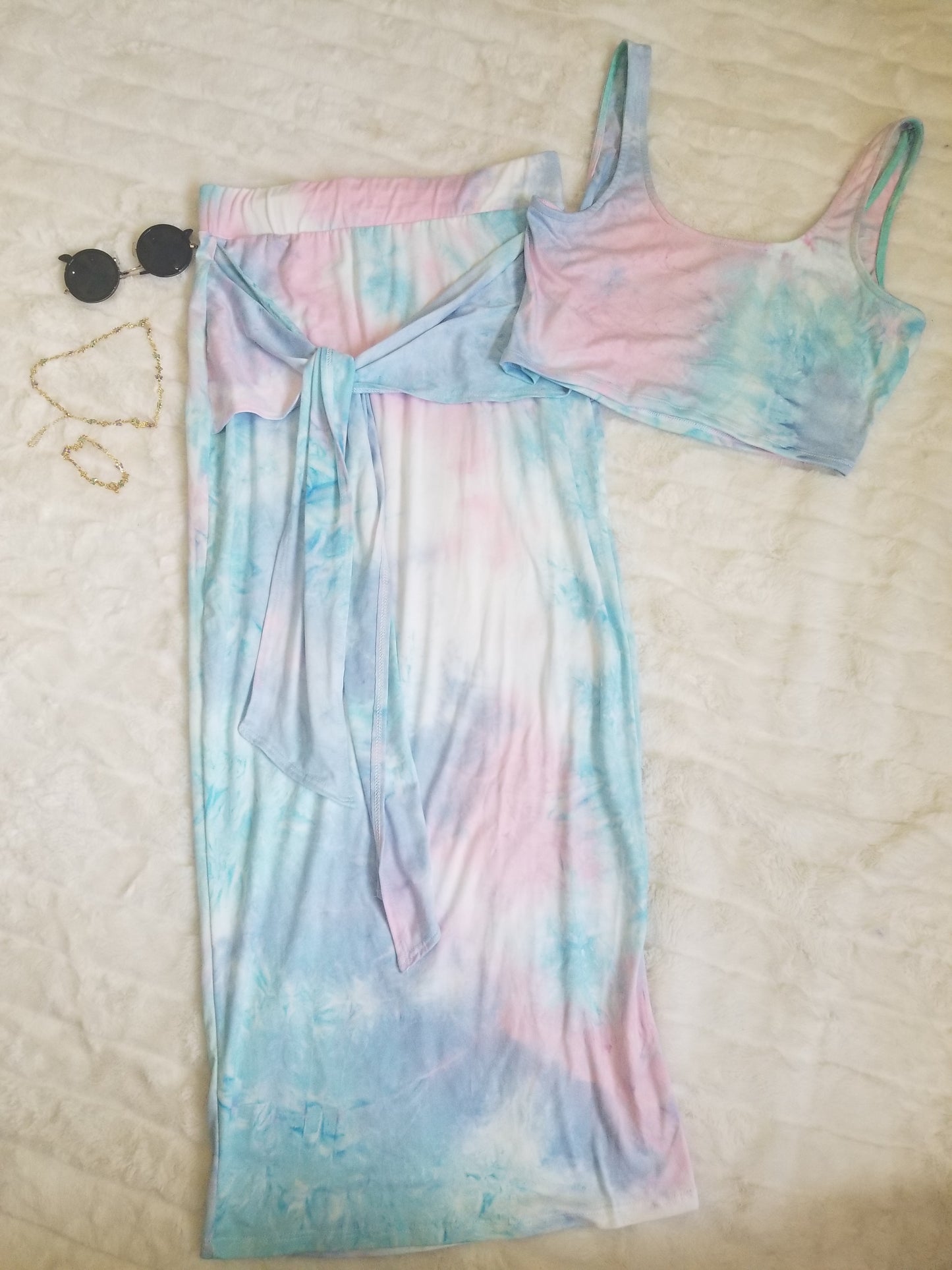 Tie Dye Two pieces Long skirt