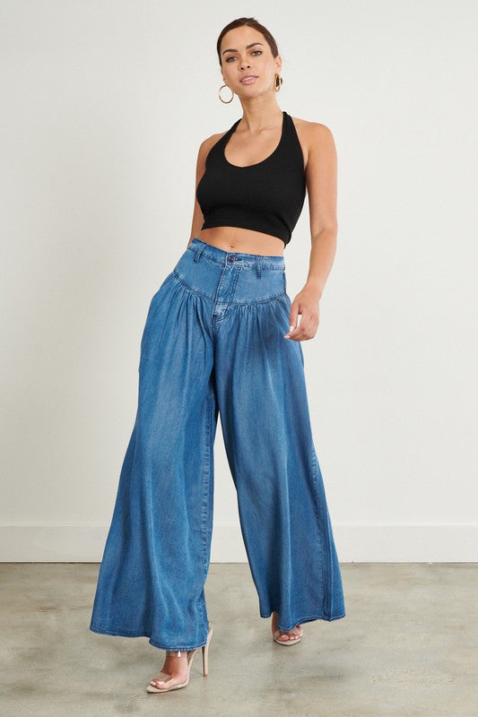 CHAMBRAY PANTS