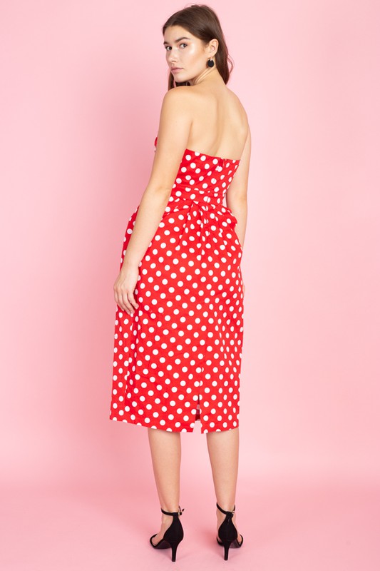 Polka dot tube dress