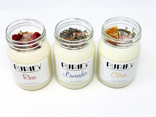 Jumbo Purify Candles   Sampler Set of 9