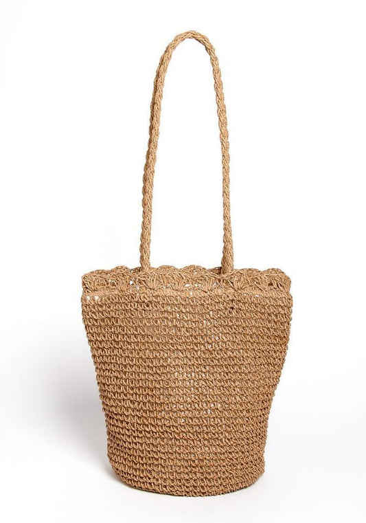 STRAW SHOULDER BAG