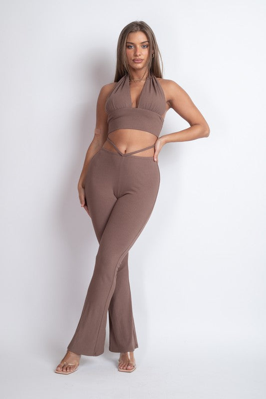 Ladies Knit Top and Pants Sets