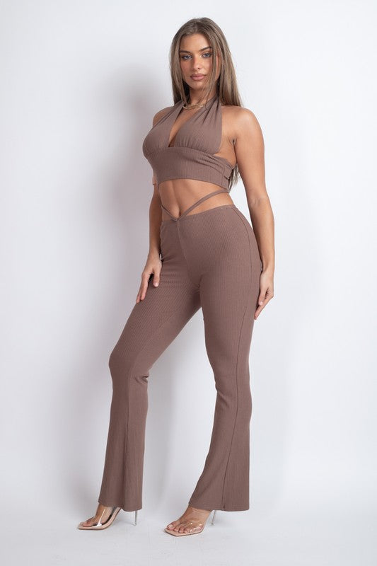 Ladies Knit Top and Pants Sets