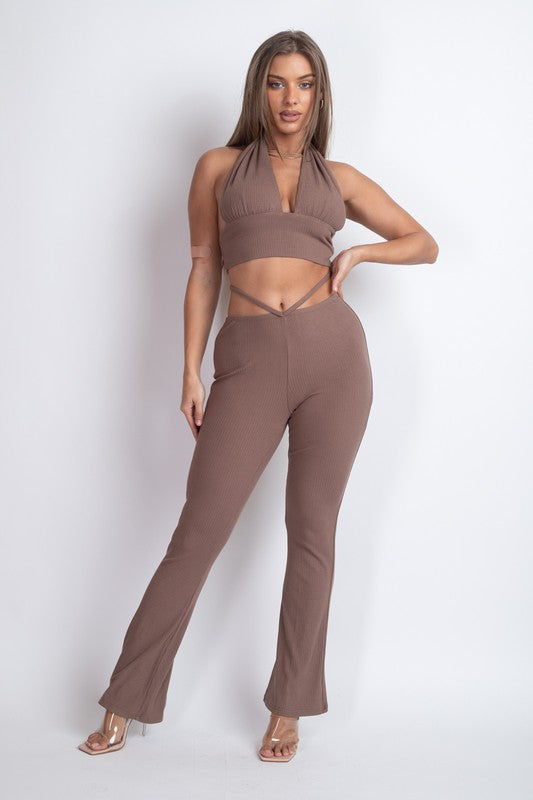 Ladies Knit Top and Pants Sets