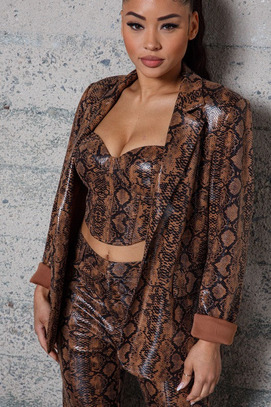 SNAKE PRINT JACKET