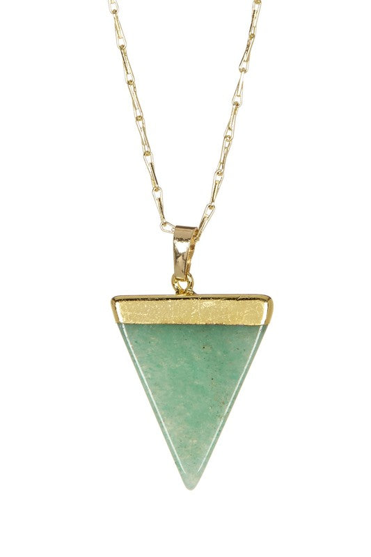 Gemstone Gilded Pendant Necklace