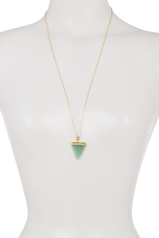 Gemstone Gilded Pendant Necklace