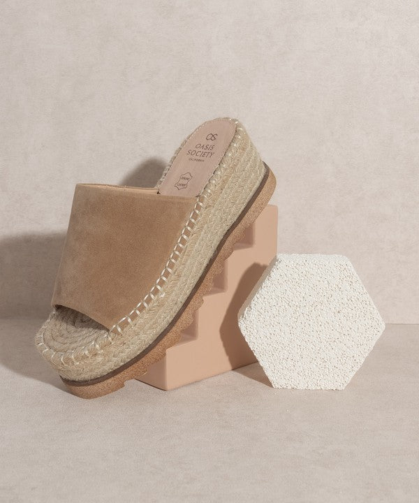 OASIS SOCIETY Ivy   Espadrille Platform Slide