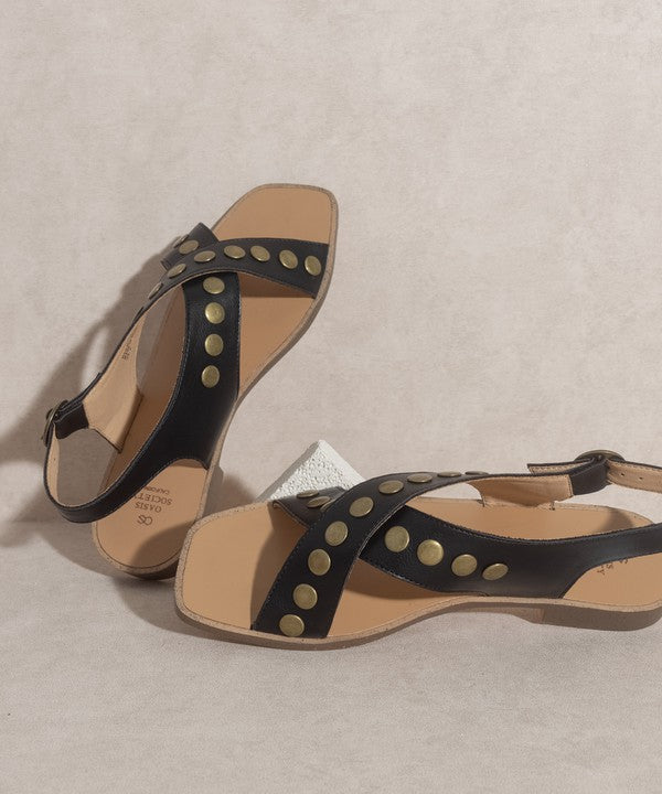 OASIS SOCIETY Kylie   Studded Cross Band Sandal