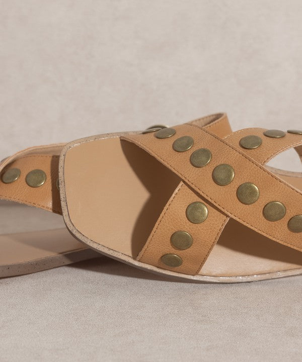 OASIS SOCIETY Kylie   Studded Cross Band Sandal