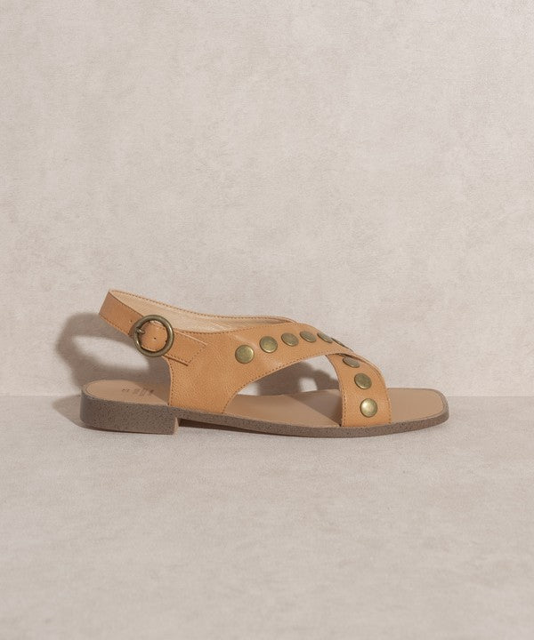 OASIS SOCIETY Kylie   Studded Cross Band Sandal