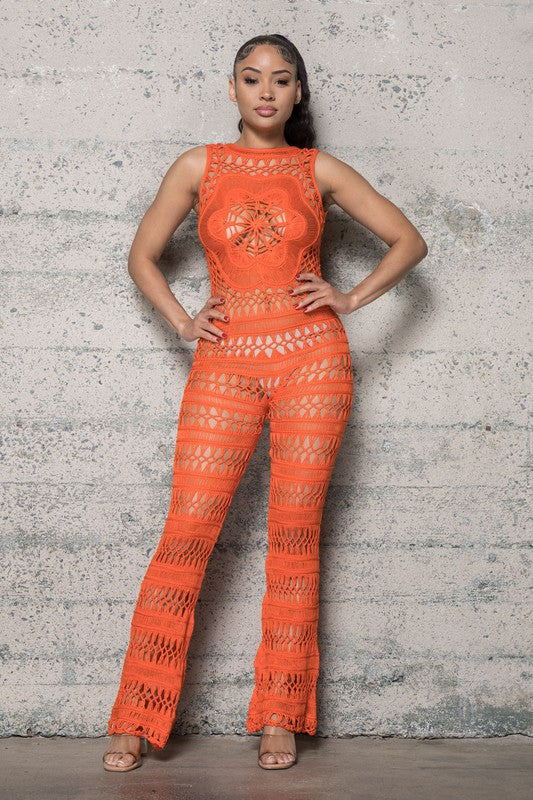 KNIT CROCHETJUMPSUIT