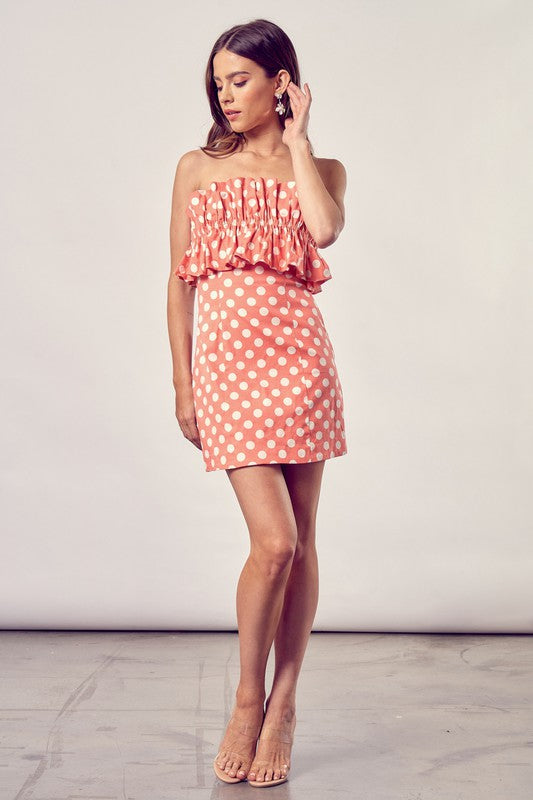 RUFFLE POLKA DOT DRESS