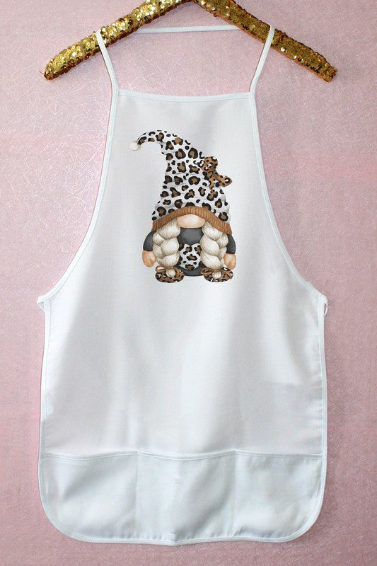 Leopard Gnome Kitchen Graphic Apron