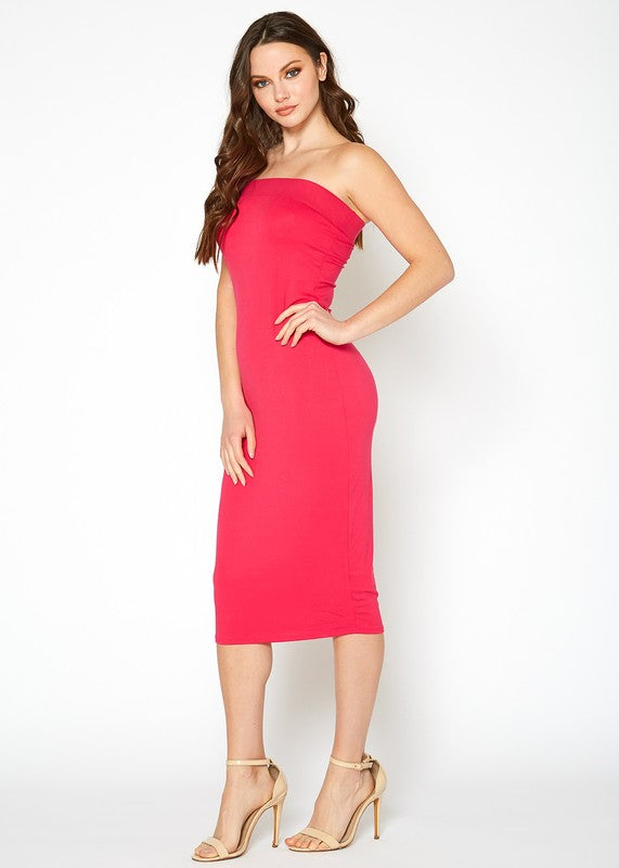 Bellatrix Tube Top Bodycon Midi Dress