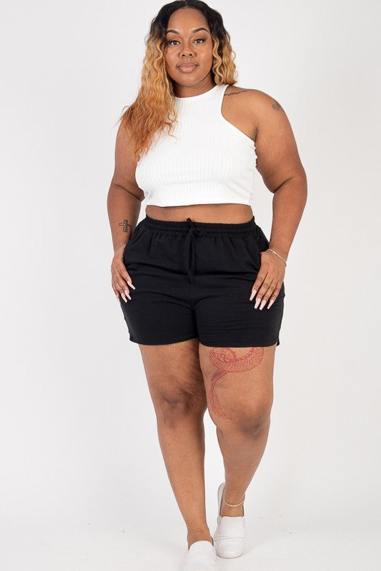 Plus Size French Terry Shorts