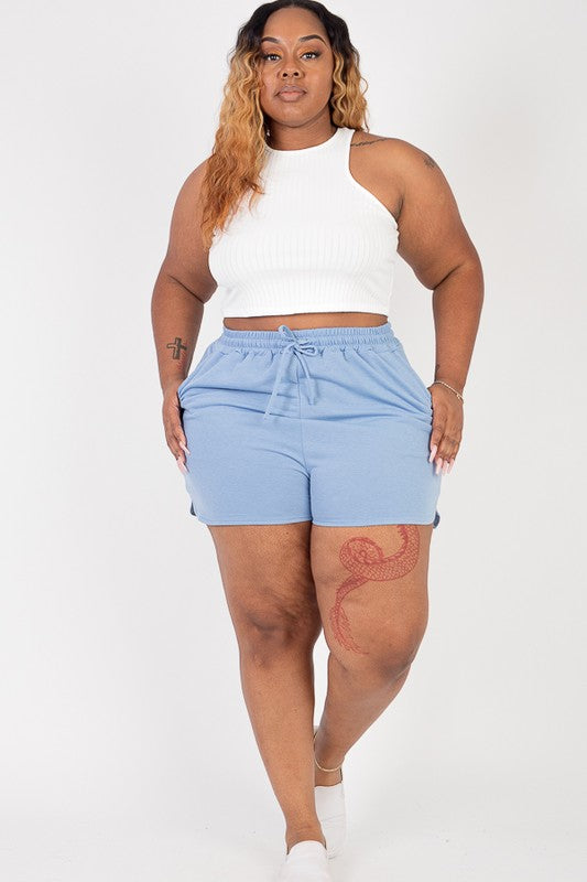 Plus Size French Terry Shorts