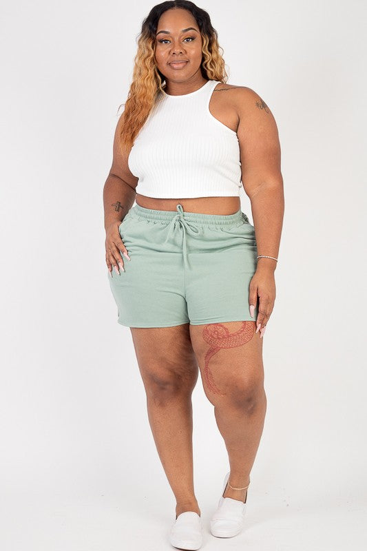 Plus Size French Terry Shorts