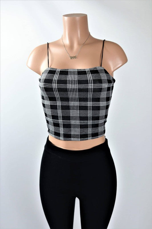 Plaid crop top