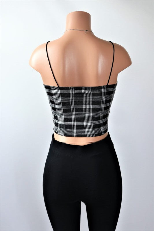 Plaid crop top