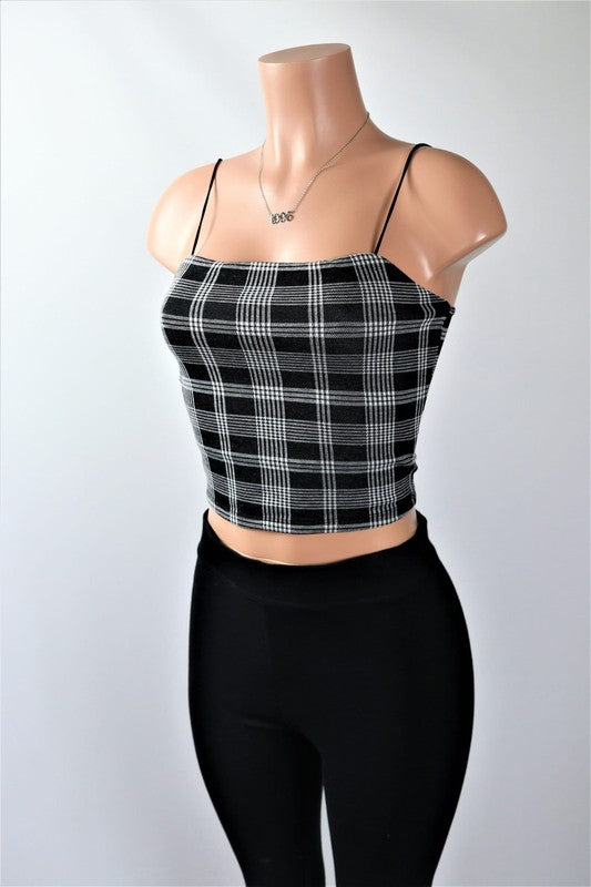 Plaid crop top