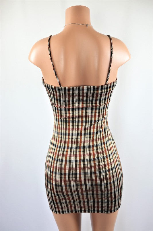 Fitted Plaid dress