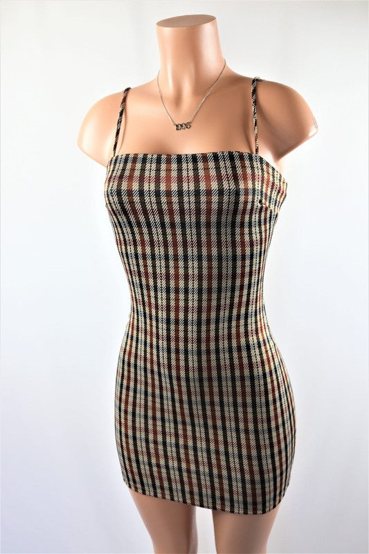 Fitted Plaid dress