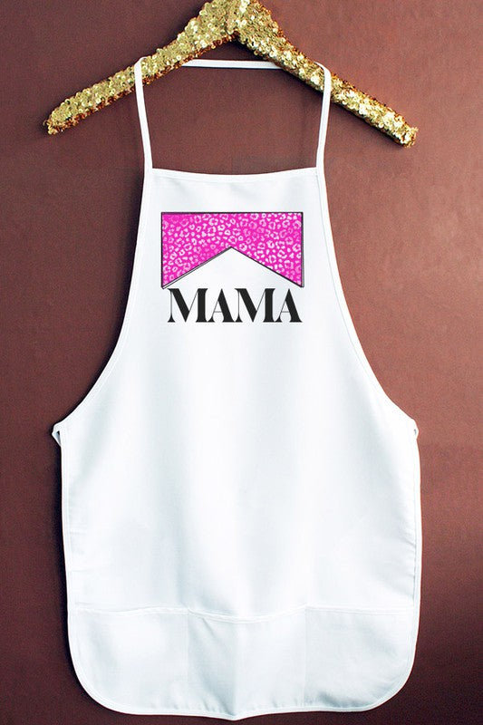 Pink Leopard Mama Kitchen Graphic Apron