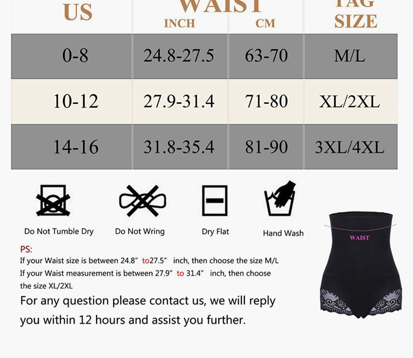 Shapewear underwear tummy control butt lift