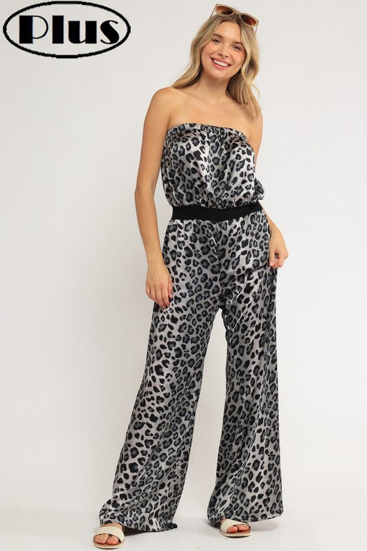 PRINTED PLUS JUMPSUIT