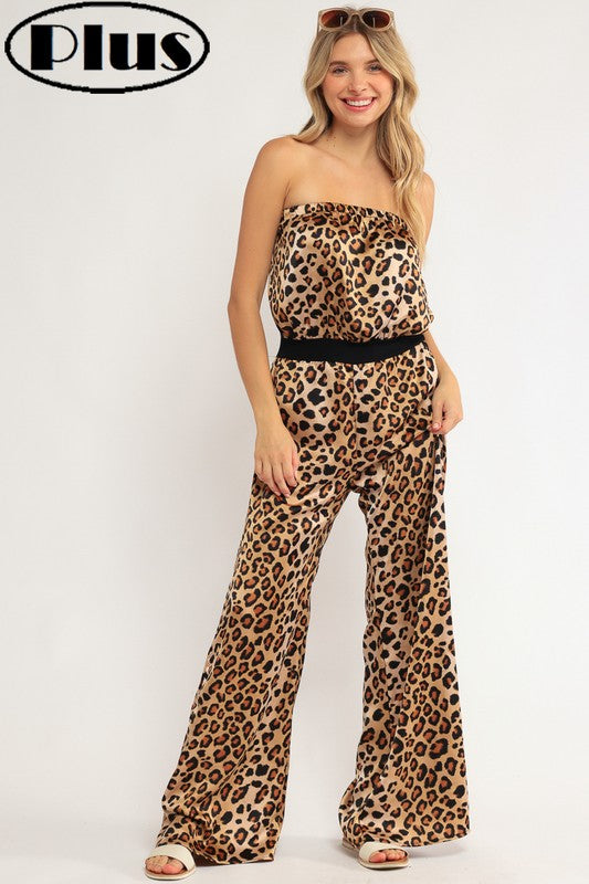 PRINTED PLUS JUMPSUIT