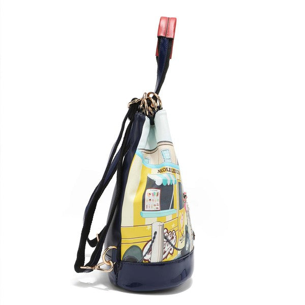 NICOLE LEE MULTIFUNCTIONAL BUCKET BAG BACKPACK