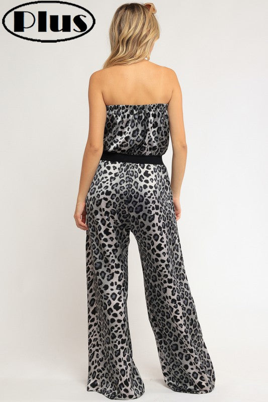 PRINTED PLUS JUMPSUIT