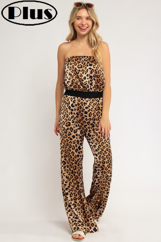 PRINTED PLUS JUMPSUIT