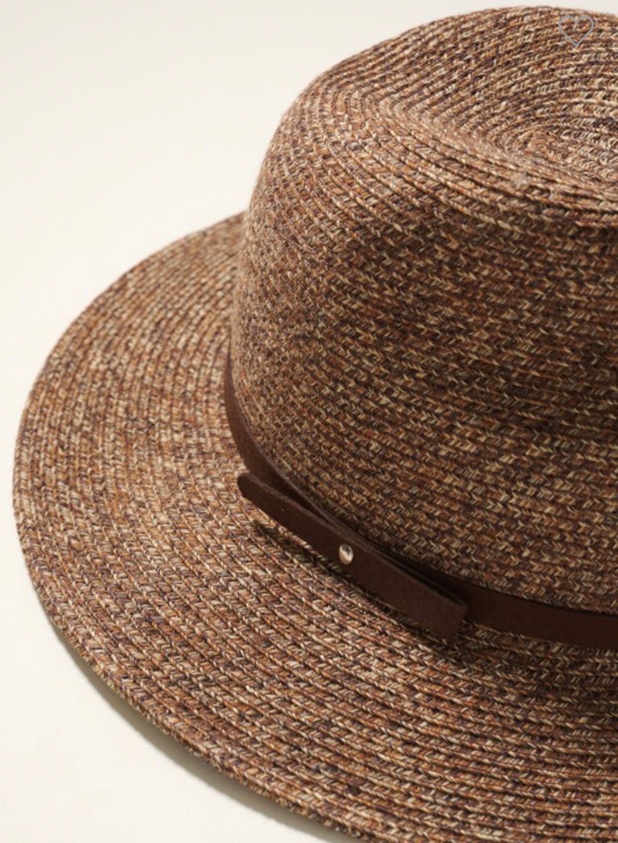 Looped Suede Band Panama Hat