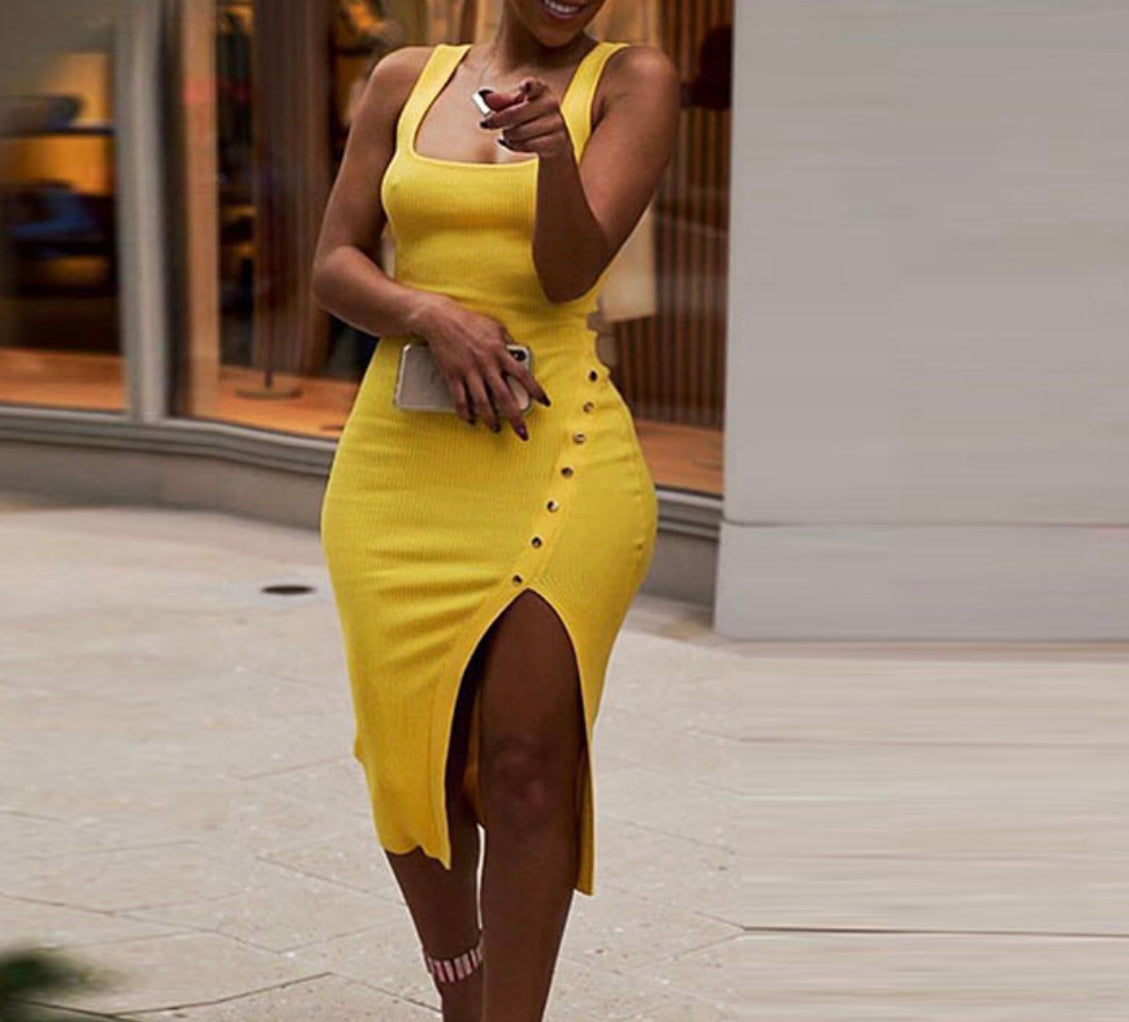 Classy Yellow Dress