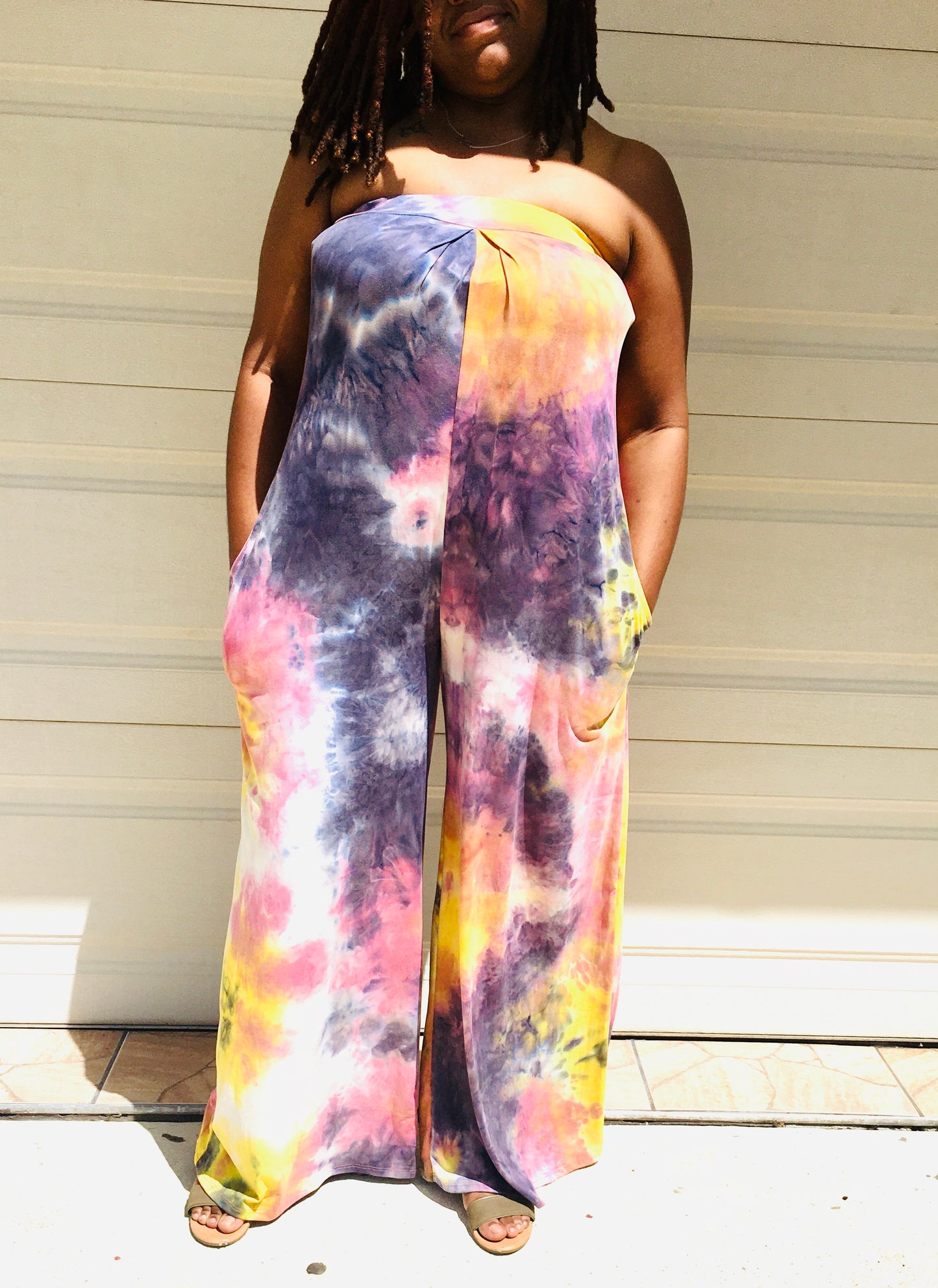 Maxi jumpsuit with mask