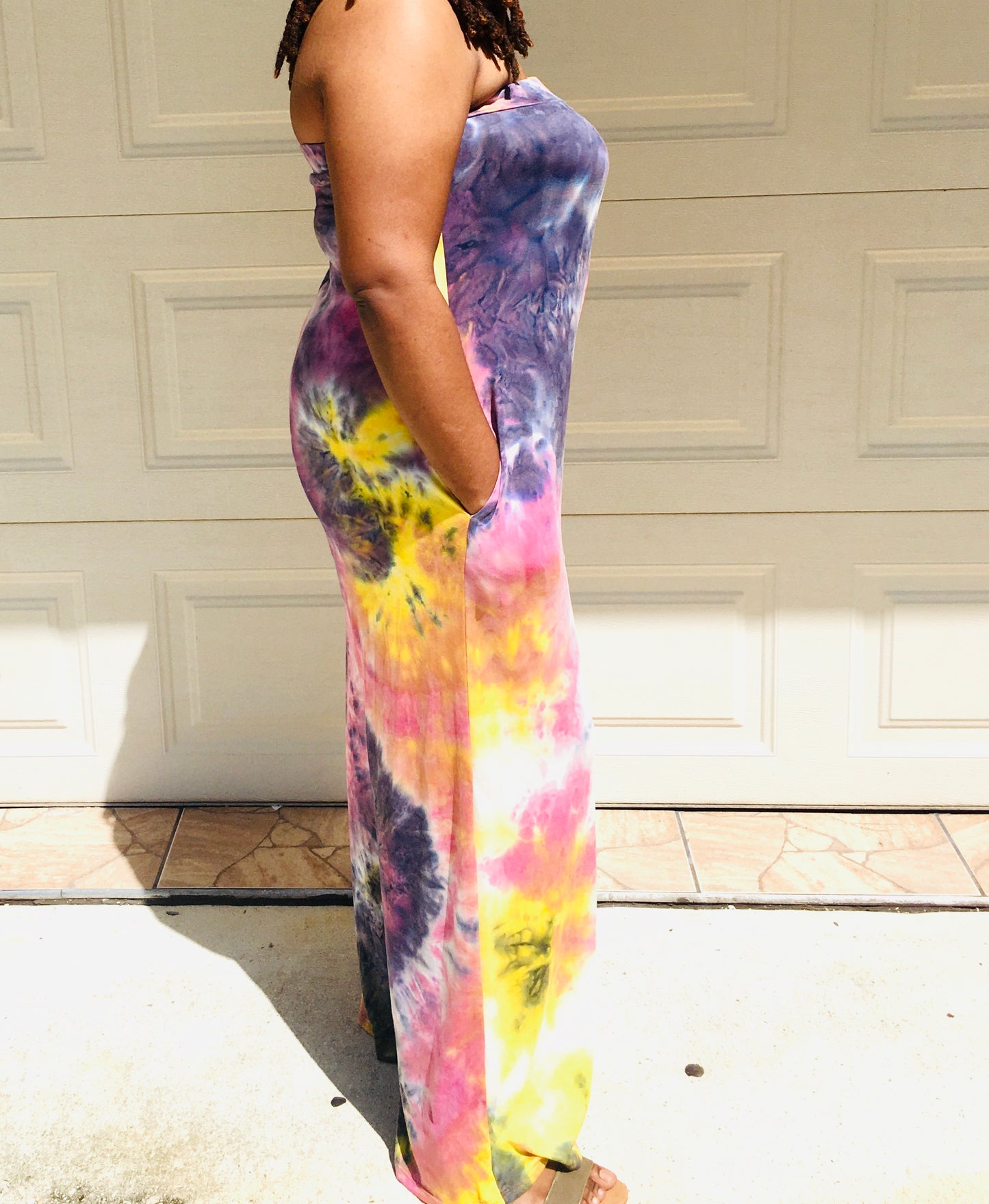 Maxi jumpsuit with mask