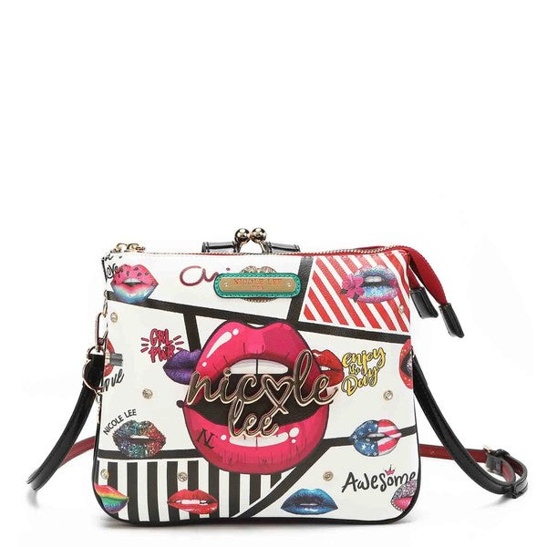 NICOLE LEE SUGAR LIPS KISS LOCK CROSSBODY